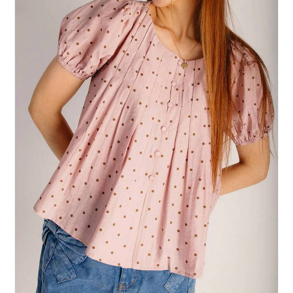 NEW ODDI bella short-sleeve blouse in pink